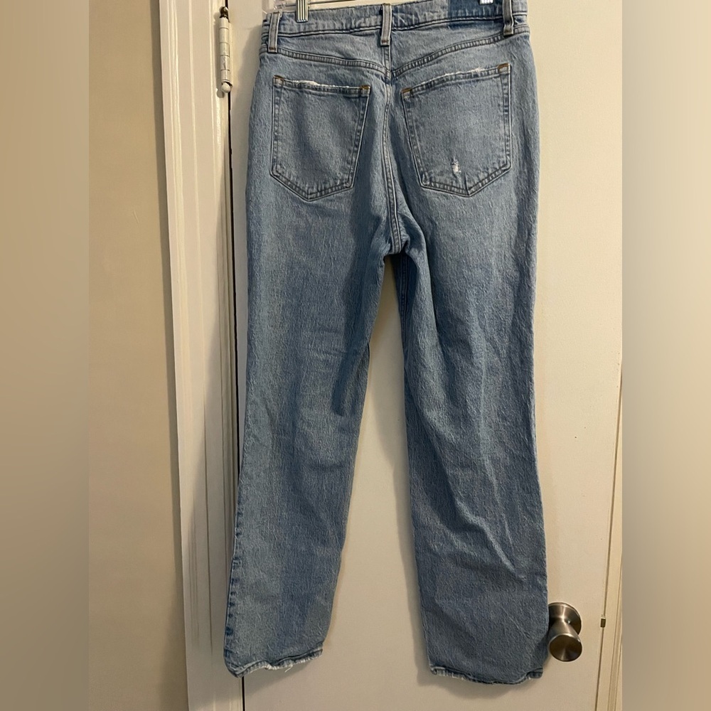 Abercrombie and Fitch The 90’s Ultra High Rise Distressed Straight Jean Size 30 - Picture 10 of 16